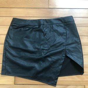 Faux leather skirt